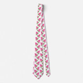 Waterverf Watermelon Wedge Patroon Stropdas (Voorkant)