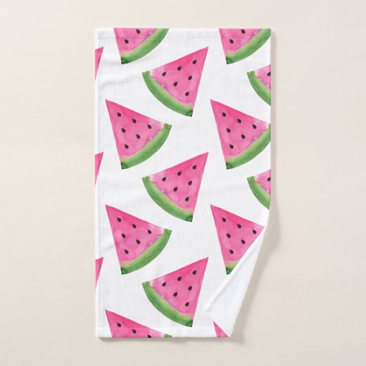 Waterverf Watermelon Wedges Bad Handdoek (Handdoek)