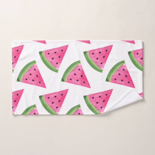 Waterverf Watermelon Wedges Bad Handdoek (Handdoek)
