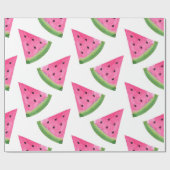 Waterverf Watermelon Wedges Cadeaupapier (Vlak)