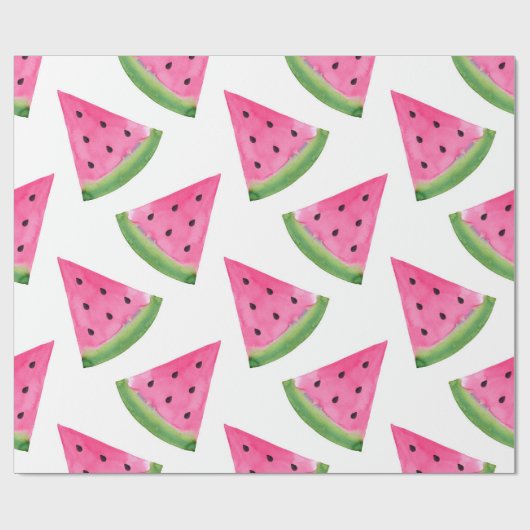 Waterverf Watermelon Wedges Cadeaupapier (Vlak)