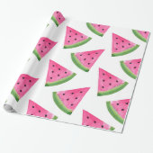 Waterverf Watermelon Wedges Cadeaupapier (Uitgerold)