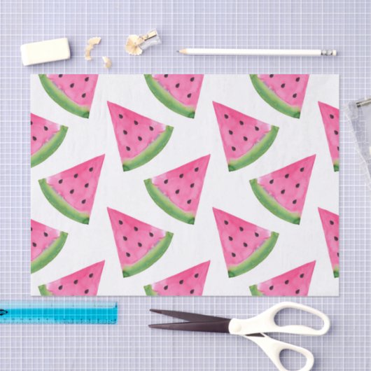 Waterverf Watermelon Wedges Tissuepapier (Craft)