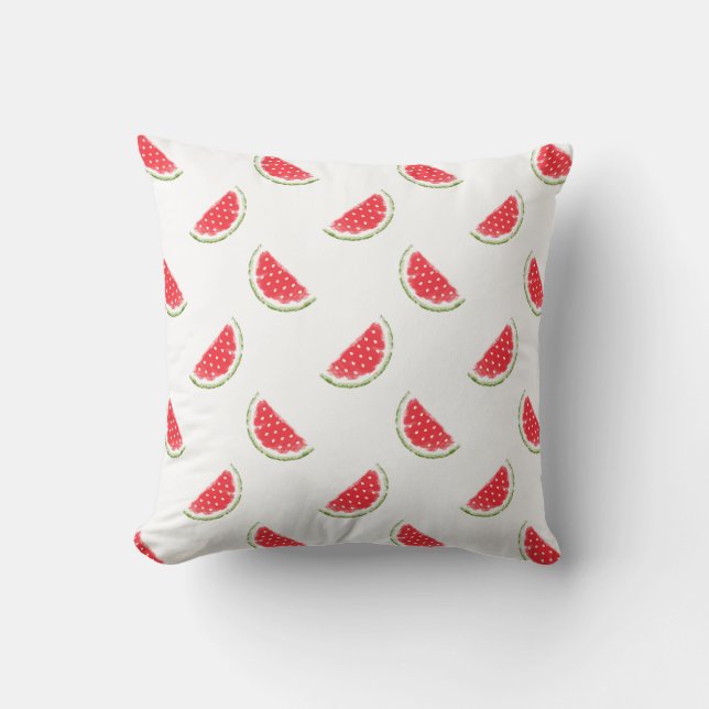 Waterverf Watermelonpatroon Kussen (Voorkant)