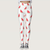 Waterverf Watermelonpatroon Leggings (Voorkant)