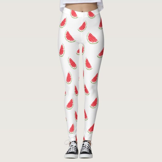 Waterverf Watermelonpatroon Leggings (Voorkant)