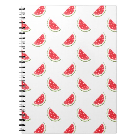 Waterverf Watermelonpatroon Notitieboek (Voorkant)