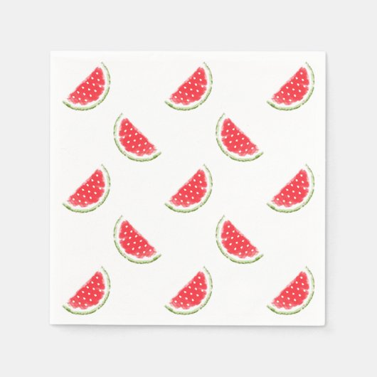 Waterverf Watermelonpatroon Servetten (Voorkant)