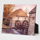 Waterverf watermolen Schilderen door Farida Greenf Fotoplaat (Zijkant)