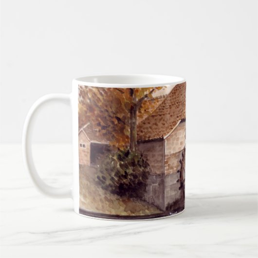 Waterverf watermolen Schilderen door Farida Greenf Koffiemok (Links)