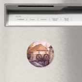 Waterverf watermolen Schilderen door Farida Greenf Magneet (Insitu (Vaatwasser))