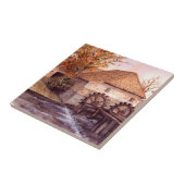 Waterverf watermolen Schilderen door Farida Greenf Tegeltje (Zijkant)