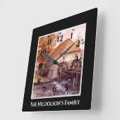 Waterverf watermolen Schilderen door Farida Greenf Vierkante Klok (Hoek)