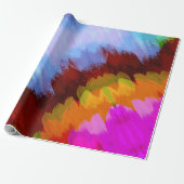 Waterverf waterval, natuur 2 cadeaupapier (Uitgerold)