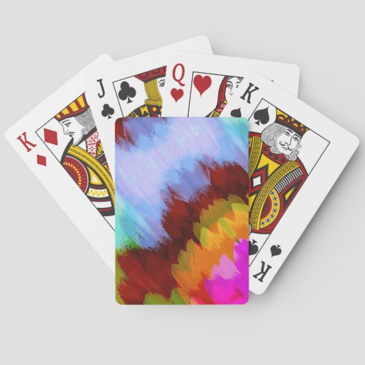 Waterverf waterval, natuur 2 pokerkaarten (Achterkant)