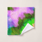 Waterverf waterval, natuur bad handdoek (Wasdoekje)