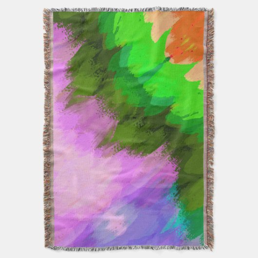 Waterverf waterval, natuur deken (Voorkant Verticaal)