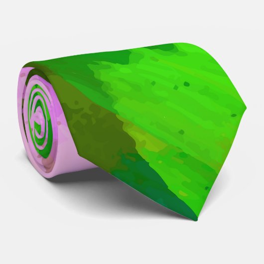 Waterverf waterval, natuur stropdas (Opgerold)