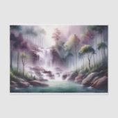Waterverf waterval Paarse en groene decoupage Tissuepapier (Voorkant)