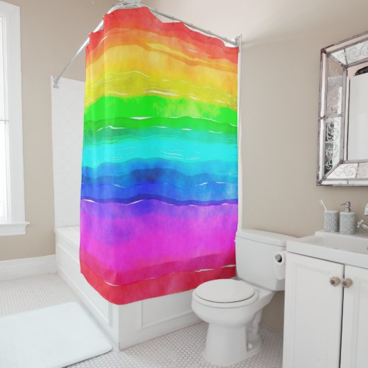 Waterverf waterverf douchegordijn (In situ)