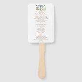 Waterverf Waterverf Engels Manor Estate Bruiloft Handwaaier (Voorkant)