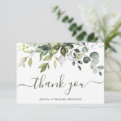 Waterverf Waterverf Eucalyptus Greenery Bedankkaart (Staand voorkant)