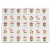 Waterverf Waterverf Floral Cake Birthday Groot Cadeauzakje (Voorkant)