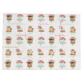 Waterverf Waterverf Floral Cake Birthday Groot Cadeauzakje (Achterkant)