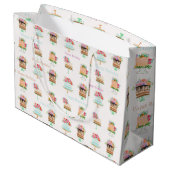 Waterverf Waterverf Floral Cake Birthday Groot Cadeauzakje (Achterkant Gekanteld)