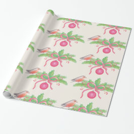 Waterverf Waterverf Kerstmis Bouquet Cadeaupapier