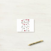 Waterverf Waterverf Rozen Groene bladeren Bladeren Post-it® Notes (Op bureau)