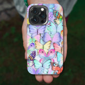 Waterverf watervlieg patroon voor meisjes Modern iPhone Hoesje