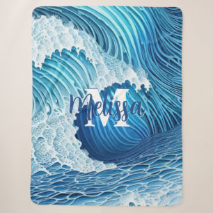 Waterverf Wave Sherpa Deken