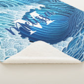 Waterverf Wave Sherpa Deken (3/4)