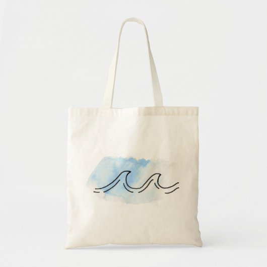 Waterverf Wave Tote Bag (Voorkant)