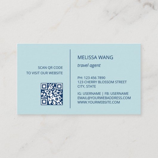 Waterverf Wave Visitekaartje (Achterkant)