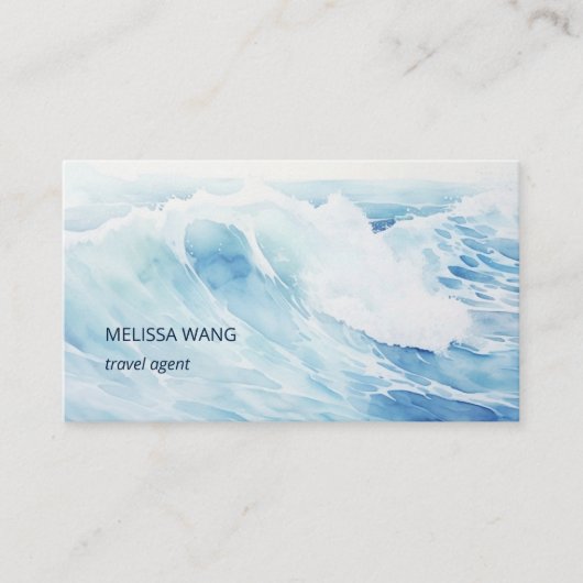Waterverf Wave Visitekaartje (Voorkant)