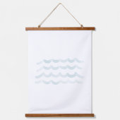 Waterverf Waves Beach Nursery Decor Hangend Wandkleed (Voorkant)