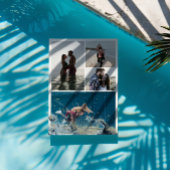 Waterverf Waves Collage Foto Sla de datum op Kaart