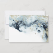 Waterverf Waves Elegant RSVP-kaart RSVP Kaartje (Achterkant)