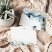 Waterverf Waves en Zand Stationery Note Kaart Notitiekaartje