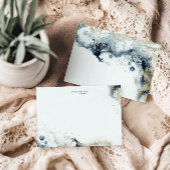 Waterverf Waves en Zand Stationery Note Kaart Notitiekaartje