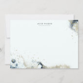 Waterverf Waves en Zand Stationery Note Kaart Notitiekaartje (Voorkant)