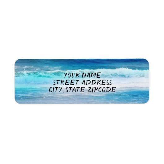 Waterverf Waves Etiket (Voorkant)