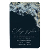 Waterverf Waves Gold Wedding Wijzig de datum Magneet (Verticaal)
