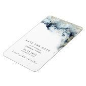 Waterverf Waves Gouden Bruiloft Save the Date Magneet (Linkerzijde)