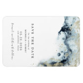 Waterverf Waves Gouden Bruiloft Save the Date Magneet (Horizontaal)