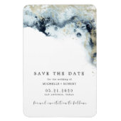 Waterverf Waves Gouden Bruiloft Save the Date Magneet (Verticaal)