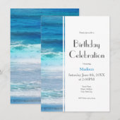 Waterverf Waves Kaart (Voorkant / Achterkant)