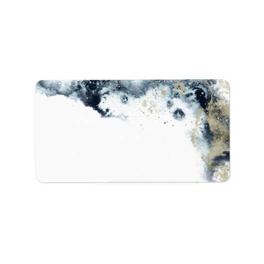 waterverf Waves Minimalist Envelope Label (Voorkant)